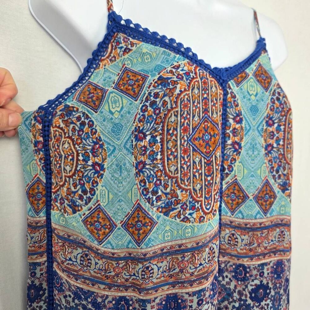 Collective Concepts Large Boho Chiffon Cami Tank Top - Picture 4 of 10